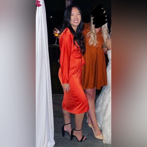 ASOS satin wrap waist dress - Picture 4 of 7